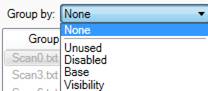 CAD software “Groups” Tab 1