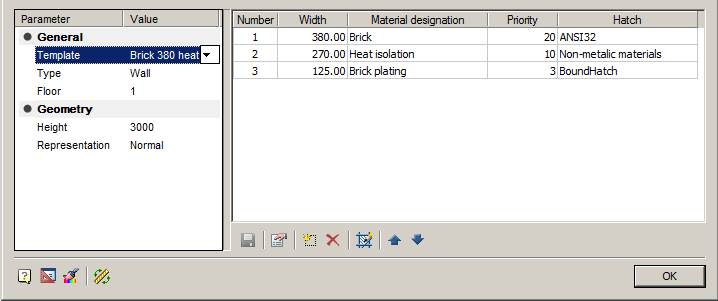 CAD drawing Polygonal wall 5