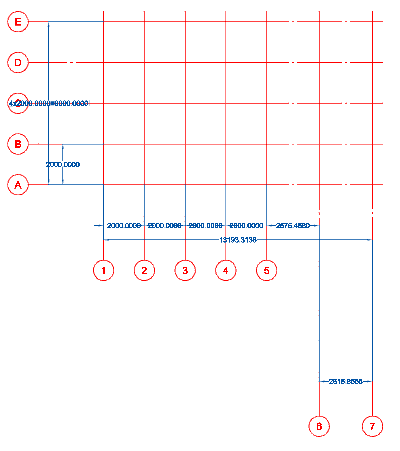 CAD drawing Adding axis to the array 8