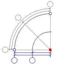 CAD drawing Array of polar axes 11