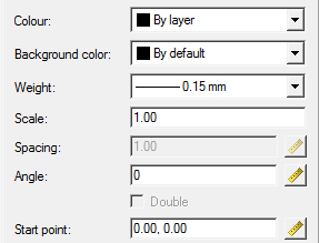 CAD software Parameters hatch 4