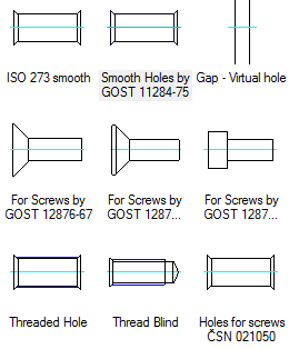 CAD drawing Threaded fastening 35