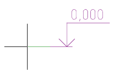 CAD drafting Elevation mark 9
