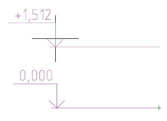 CAD drafting Elevation mark 12