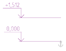 CAD drafting Elevation mark 24