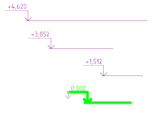CAD drawing Align level marks by baselines 8