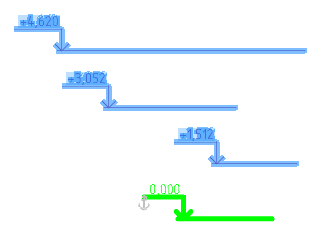 CAD drafting Align level marks by arrows 9