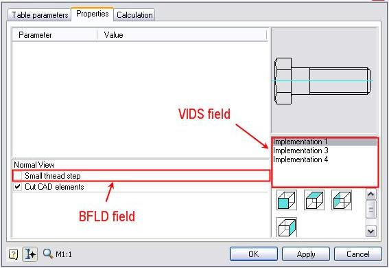 CAD drawing Dialogs of the database objects 2