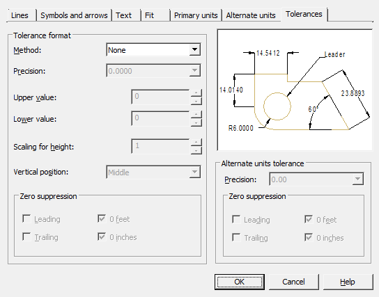 CAD software Modify dimension style 7