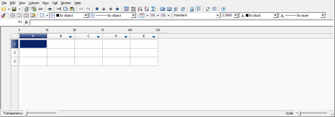 CAD drafting Table editor 0