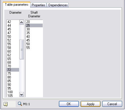 CAD drafting The table settings 0