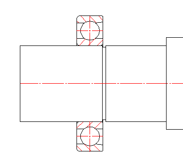 CAD software Placing snap ring groove 1