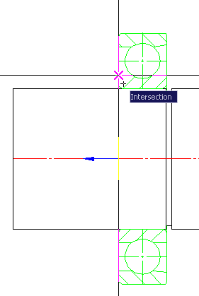 CAD drafting Placing snap ring groove 0