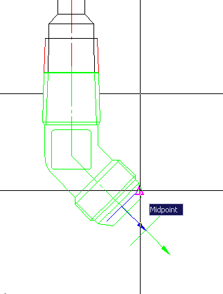 CAD drawing Example of construction of the pipeline on external cone 2