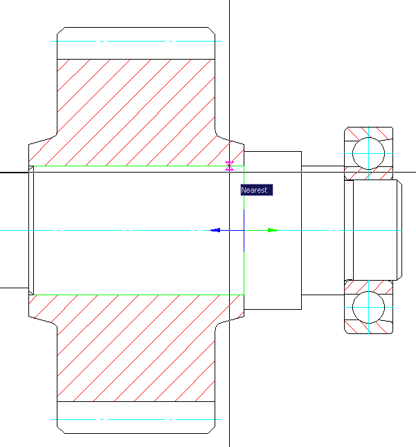 CAD drafting How to set the point of insertion of the gear? 0