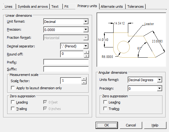 CAD drawing Modify dimension style 5