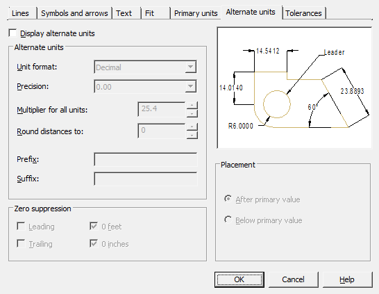 CAD drafting Modify dimension style 6
