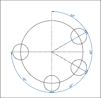 CAD drawing Dimensions Chain 14