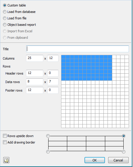 CAD software Tables 7