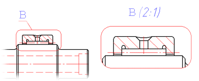 CAD drawing Scale fragment view 8