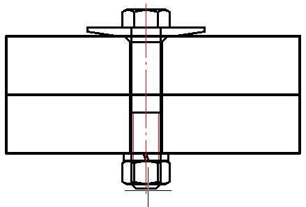 CAD drawing Threaded fastening 8