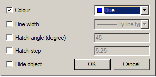CAD software Dialog "Overrides" 4