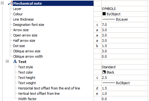 CAD drawing SETTINGS 71