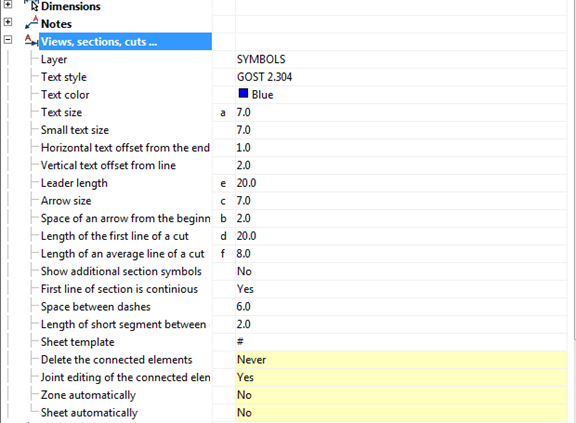 CAD software SETTINGS 79
