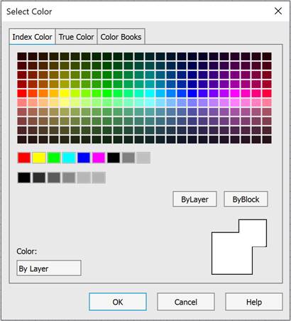 CAD drawing Select Color Dialog Box 2