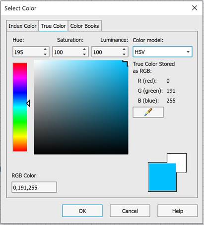 CAD drafting Select Color Dialog Box 15