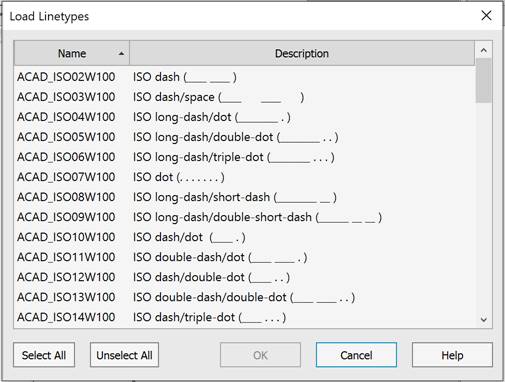 CAD drawing Line Types 29