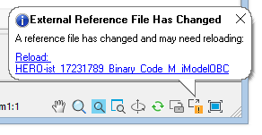 CAD software Monitoring Changes in External References 1