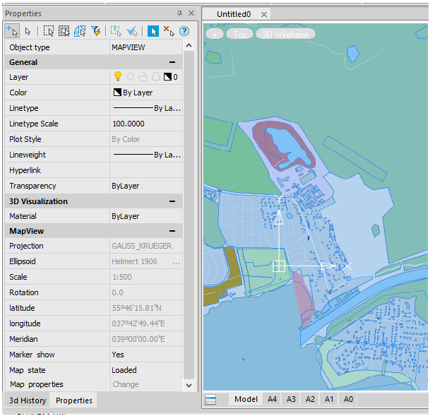 CAD drawing Insert Map Underlay 20