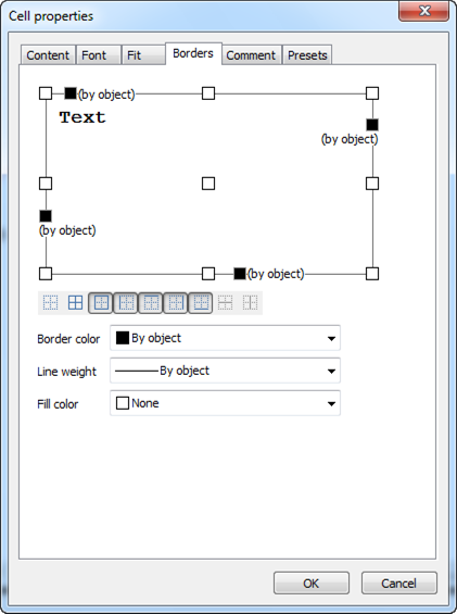 CAD drawing Cell Properties dialog 14