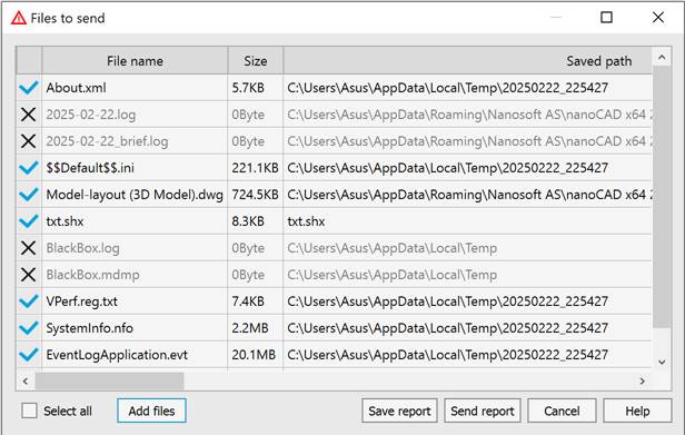 CAD software Problem Report 7