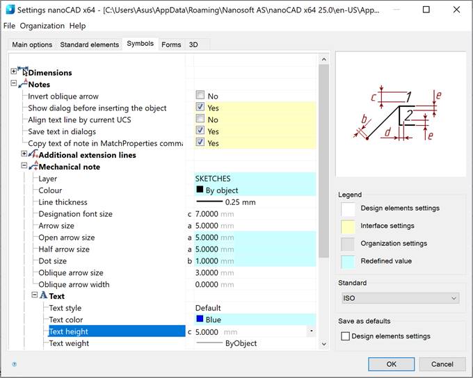 CAD drawing Design Settings 5