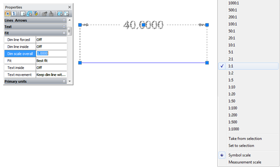 CAD drawing Symbol Scale and Measurement Scale 14
