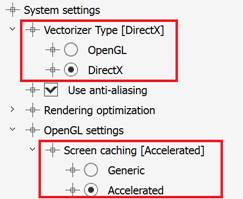 CAD drawing Graphics Hardware Acceleration Settings 8