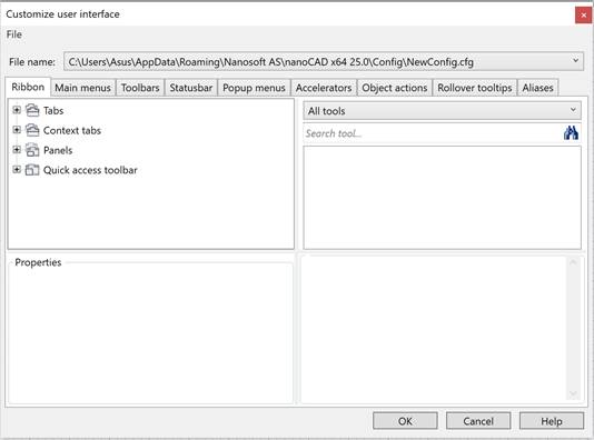 CAD software Customize User Interface 22