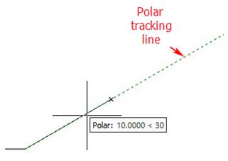 CAD drawing Polar Tracking Mode 8