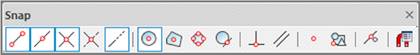 CAD drafting Object Snap Mode OSNAP 9