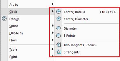 CAD software Main Menu 1
