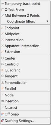 CAD software Context Menu 4