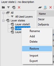 CAD software Configuration of Layers 1