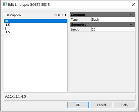 CAD drafting Linetype Editor 0
