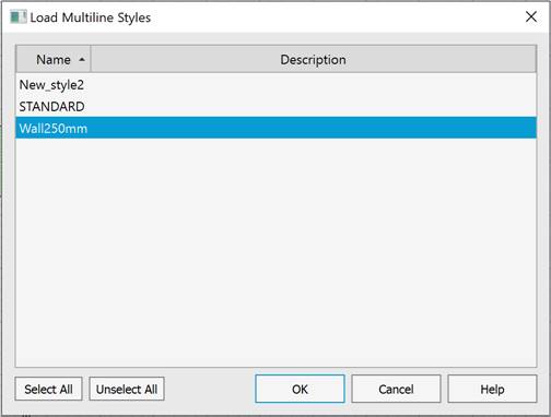 CAD software Multiline Styles 31