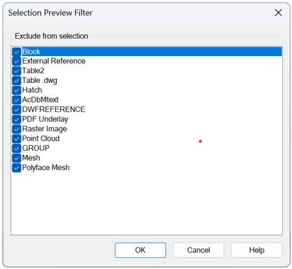 CAD drafting Selection of Objects 12