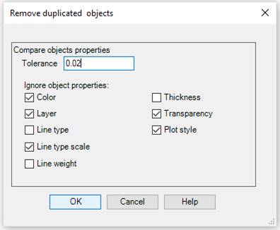 CAD software Deleting Duplicate Objects 7