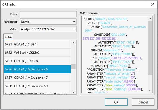 CAD drafting Recalculation of Point Cloud Coordinates by EPSG 9