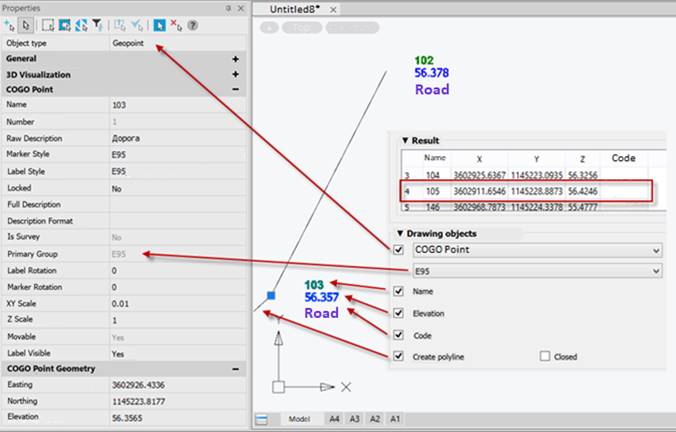 CAD software Creating Geopoints 1